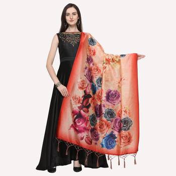 Digital print assam silk dupatta for women and girls to wear on gown chaniya choli kurti etc 1