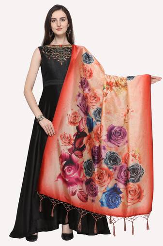 Digital print assam silk dupatta for women and girls to wear on gown chaniya choli kurti etc