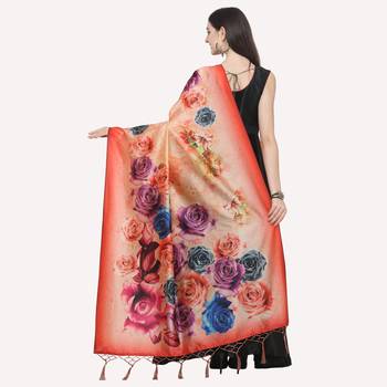 Digital print assam silk dupatta for women and girls to wear on gown chaniya choli kurti etc 4