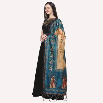 Digital print assam silk dupatta for women and girls to wear on gown chaniya choli kurti etc 2