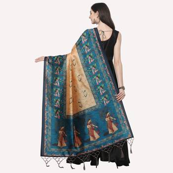Digital print assam silk dupatta for women and girls to wear on gown chaniya choli kurti etc 4