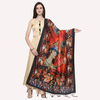 Digital print assam silk dupatta for women and girls to wear on gown chaniya choli kurti etc 1