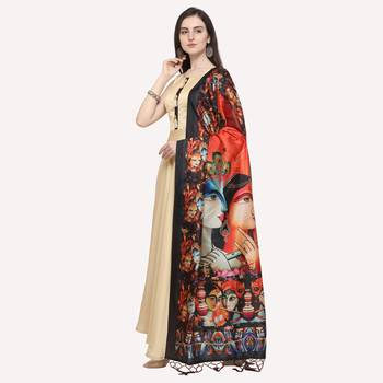 Digital print assam silk dupatta for women and girls to wear on gown chaniya choli kurti etc 2
