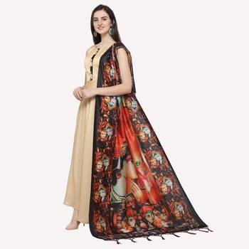 Digital print assam silk dupatta for women and girls to wear on gown chaniya choli kurti etc 3