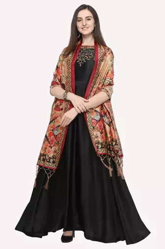 Digital print assam silk dupatta for women and girls to wear on gown chaniya choli kurti etc