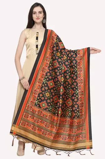 Digital print assam silk dupatta for women and girls to wear on gown chaniya choli kurti etc
