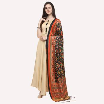 Digital print assam silk dupatta for women and girls to wear on gown chaniya choli kurti etc 3