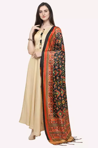 Digital print assam silk dupatta for women and girls to wear on gown chaniya choli kurti etc