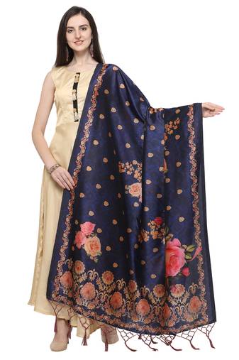 Digital print assam silk dupatta for women and girls to wear on gown chaniya choli kurti etc
