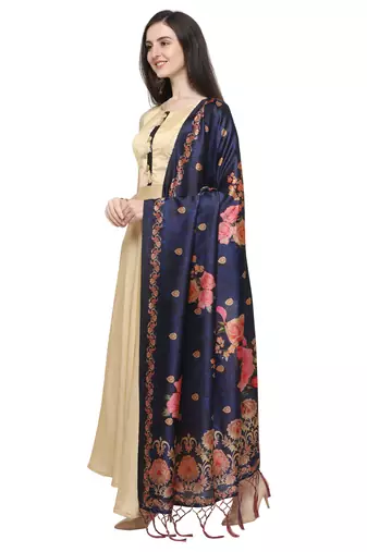 Digital print assam silk dupatta for women and girls to wear on gown chaniya choli kurti etc