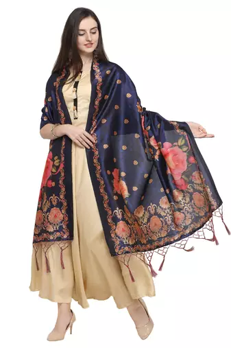 Digital print assam silk dupatta for women and girls to wear on gown chaniya choli kurti etc