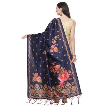 Digital print assam silk dupatta for women and girls to wear on gown chaniya choli kurti etc 4