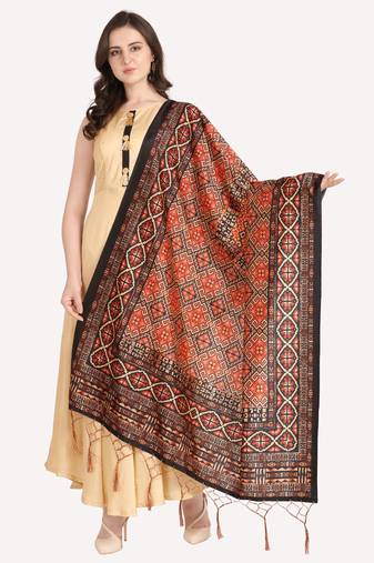 Digital print assam silk dupatta for women and girls to wear on gown chaniya choli kurti etc