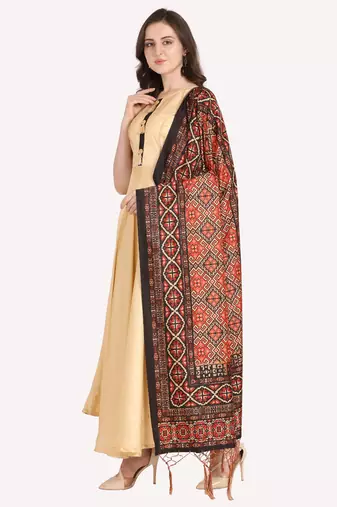Digital print assam silk dupatta for women and girls to wear on gown chaniya choli kurti etc