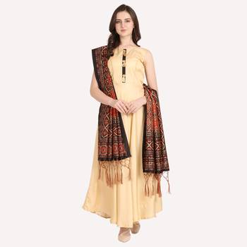Digital print assam silk dupatta for women and girls to wear on gown chaniya choli kurti etc 3