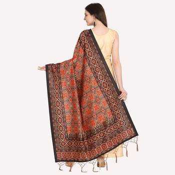 Digital print assam silk dupatta for women and girls to wear on gown chaniya choli kurti etc 4