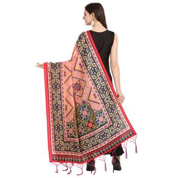 Digital print assam silk dupatta for women and girls to wear on gown chaniya choli kurti etc 4