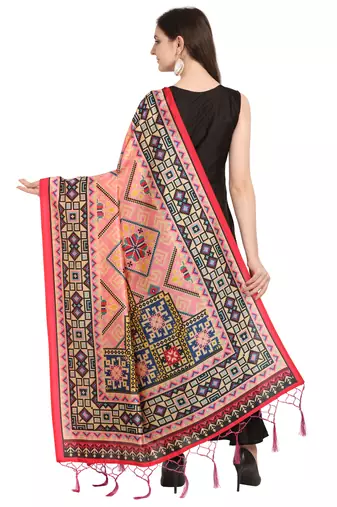 Digital print assam silk dupatta for women and girls to wear on gown chaniya choli kurti etc