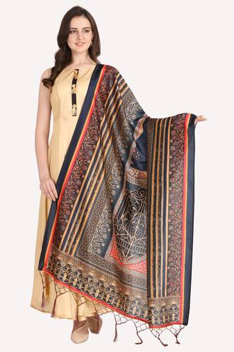 Digital print assam silk dupatta for women and girls to wear on gown chaniya choli kurti etc