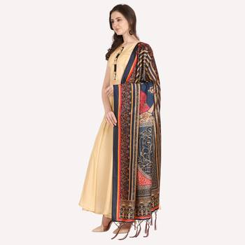 Digital print assam silk dupatta for women and girls to wear on gown chaniya choli kurti etc 2