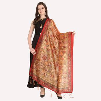 Digital print assam silk dupatta for women and girls to wear on gown chaniya choli kurti etc 1