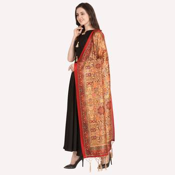 Digital print assam silk dupatta for women and girls to wear on gown chaniya choli kurti etc 2