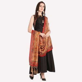 Digital print assam silk dupatta for women and girls to wear on gown chaniya choli kurti etc 3