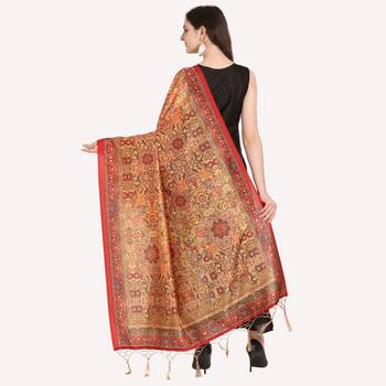 Digital print assam silk dupatta for women and girls to wear on gown chaniya choli kurti etc 4