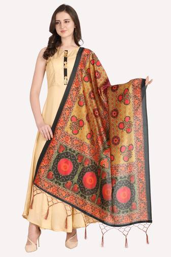 Digital print assam silk dupatta for women and girls to wear on gown chaniya choli kurti etc