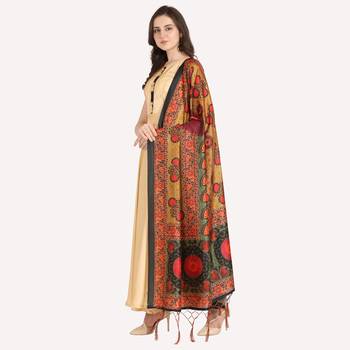 Digital print assam silk dupatta for women and girls to wear on gown chaniya choli kurti etc 2