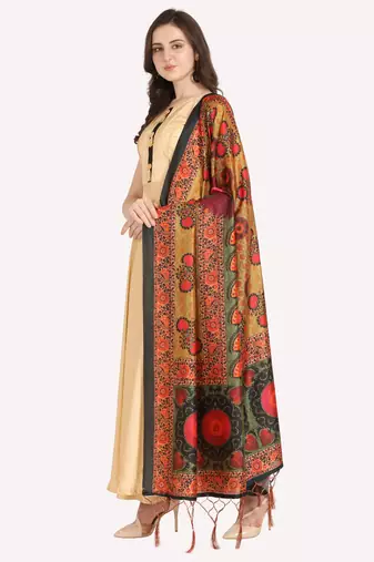 Digital print assam silk dupatta for women and girls to wear on gown chaniya choli kurti etc