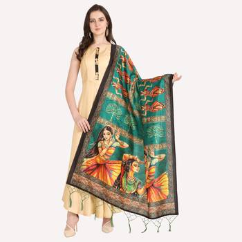 Digital print assam silk dupatta for women and girls to wear on gown chaniya choli kurti etc 1