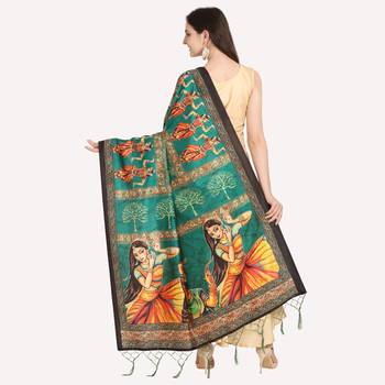 Digital print assam silk dupatta for women and girls to wear on gown chaniya choli kurti etc 4