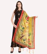 Digital print assam silk dupatta for women and girls to wear on gown chaniya choli kurti etc