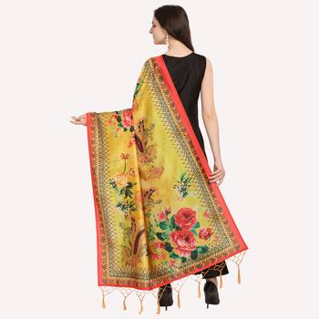 Digital print assam silk dupatta for women and girls to wear on gown chaniya choli kurti etc 4