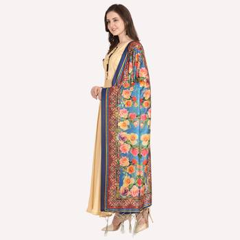 Digital print assam silk dupatta for women and girls to wear on gown chaniya choli kurti etc 2