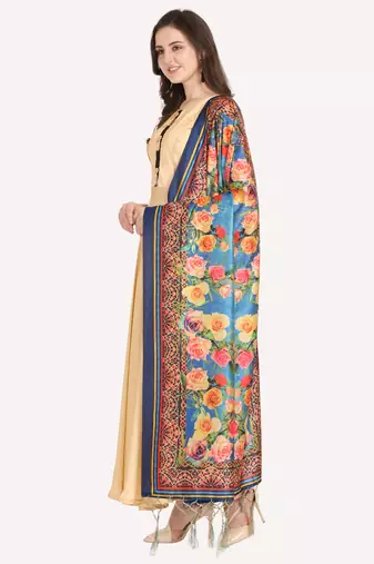 Digital print assam silk dupatta for women and girls to wear on gown chaniya choli kurti etc