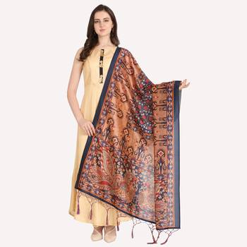 Digital print assam silk dupatta for women and girls to wear on gown chaniya choli kurti etc 1