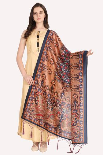 Digital print assam silk dupatta for women and girls to wear on gown chaniya choli kurti etc