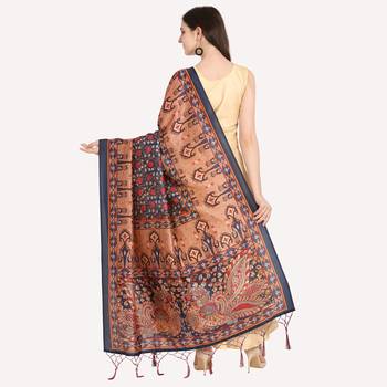 Digital print assam silk dupatta for women and girls to wear on gown chaniya choli kurti etc 4