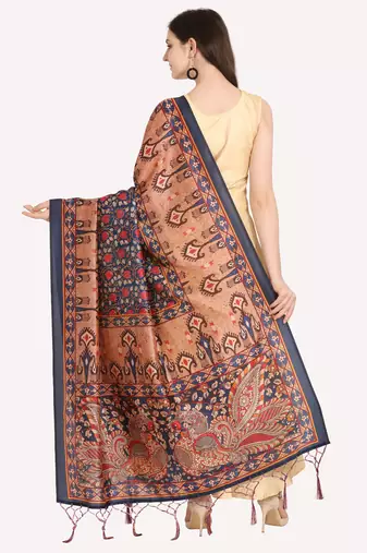 Digital print assam silk dupatta for women and girls to wear on gown chaniya choli kurti etc