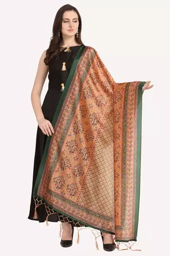 Digital print assam silk dupatta for women and girls to wear on gown chaniya choli kurti etc
