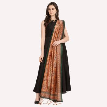 Digital print assam silk dupatta for women and girls to wear on gown chaniya choli kurti etc 3