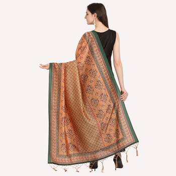 Digital print assam silk dupatta for women and girls to wear on gown chaniya choli kurti etc 4
