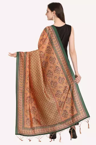 Digital print assam silk dupatta for women and girls to wear on gown chaniya choli kurti etc