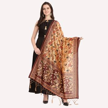 Digital print assam silk dupatta for women and girls to wear on gown chaniya choli kurti etc 1