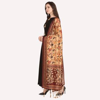 Digital print assam silk dupatta for women and girls to wear on gown chaniya choli kurti etc 2