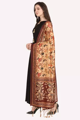 Digital print assam silk dupatta for women and girls to wear on gown chaniya choli kurti etc
