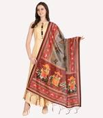 Digital print assam silk dupatta for women and girls to wear on gown chaniya choli kurti etc