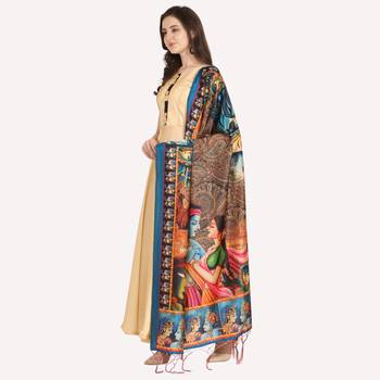 Digital print assam silk dupatta for women and girls to wear on gown chaniya choli kurti etc 2